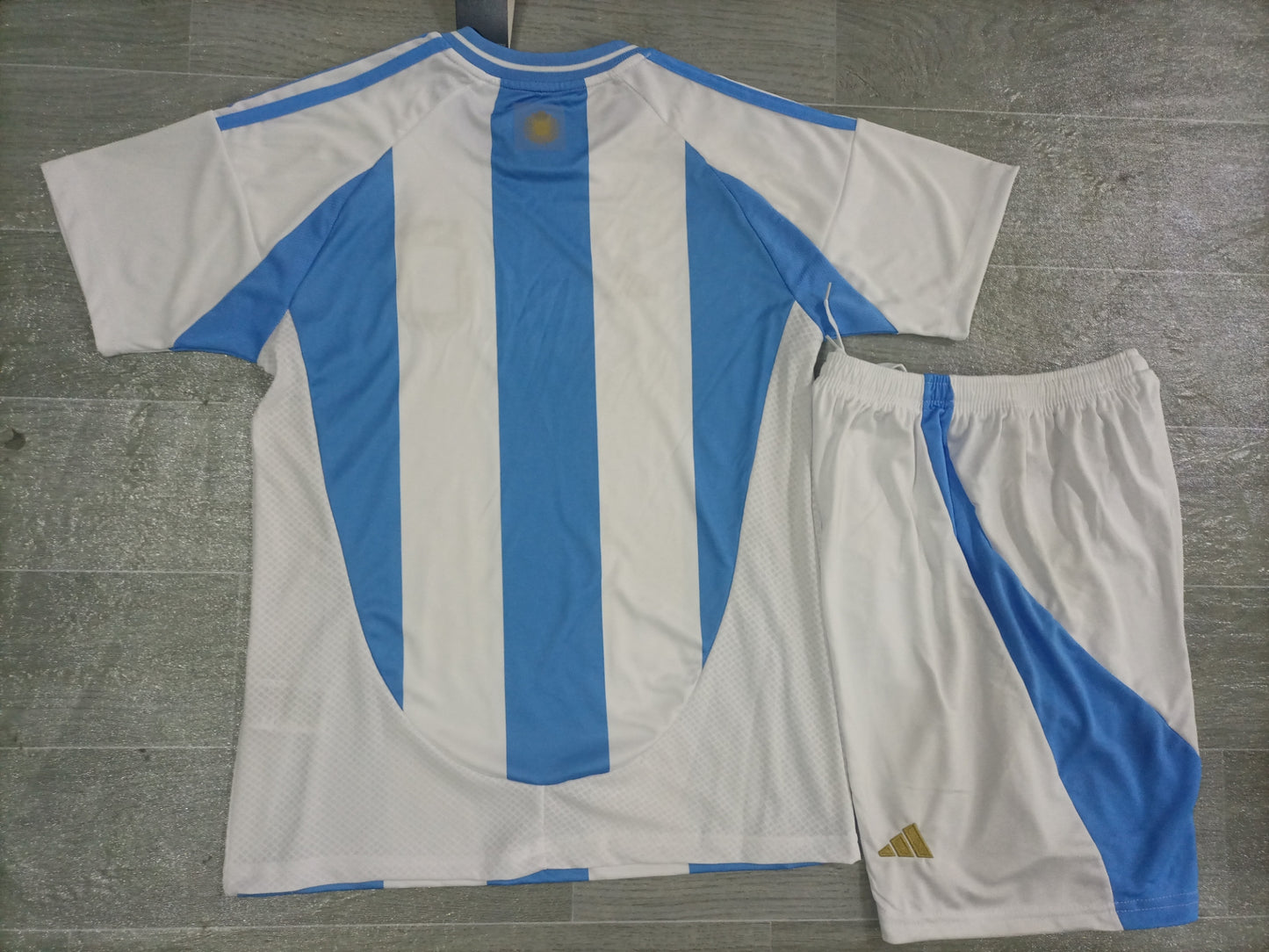 KIDS Argentina National Team 2024/25 Home Football Kit Set (Jersey + Shorts)