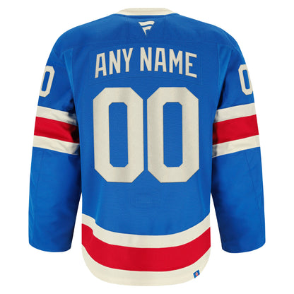 New York Rangers Fanatics Centennial Authentic Pro Custom Jersey - Blue