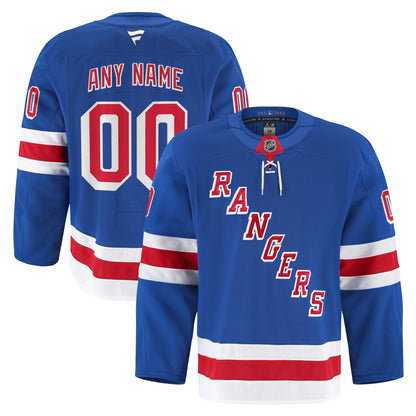 New York Rangers Fanatics Home Authentic Pro Custom Jersey - Royal
