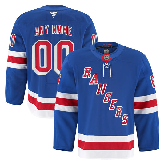 New York Rangers Fanatics Home Authentic Pro Custom Jersey - Royal