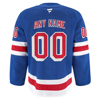 New York Rangers Fanatics Home Authentic Pro Custom Jersey - Royal