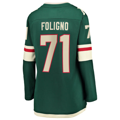 Nick Foligno Minnesota Wild Fanatics Women's Home Breakaway Jersey - Green