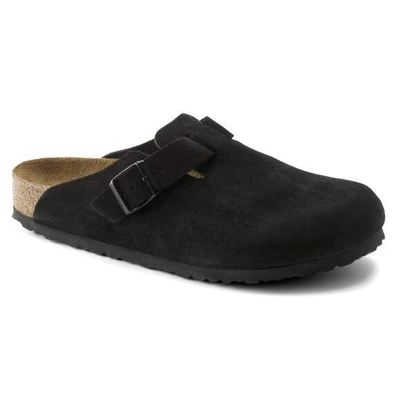660473 Boston Soft Footbed Black Suede