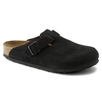 660473 Boston Soft Footbed Black Suede