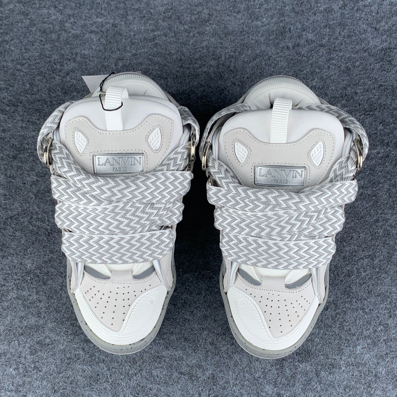 Lanvin Curb Sneakers 'Grey White'