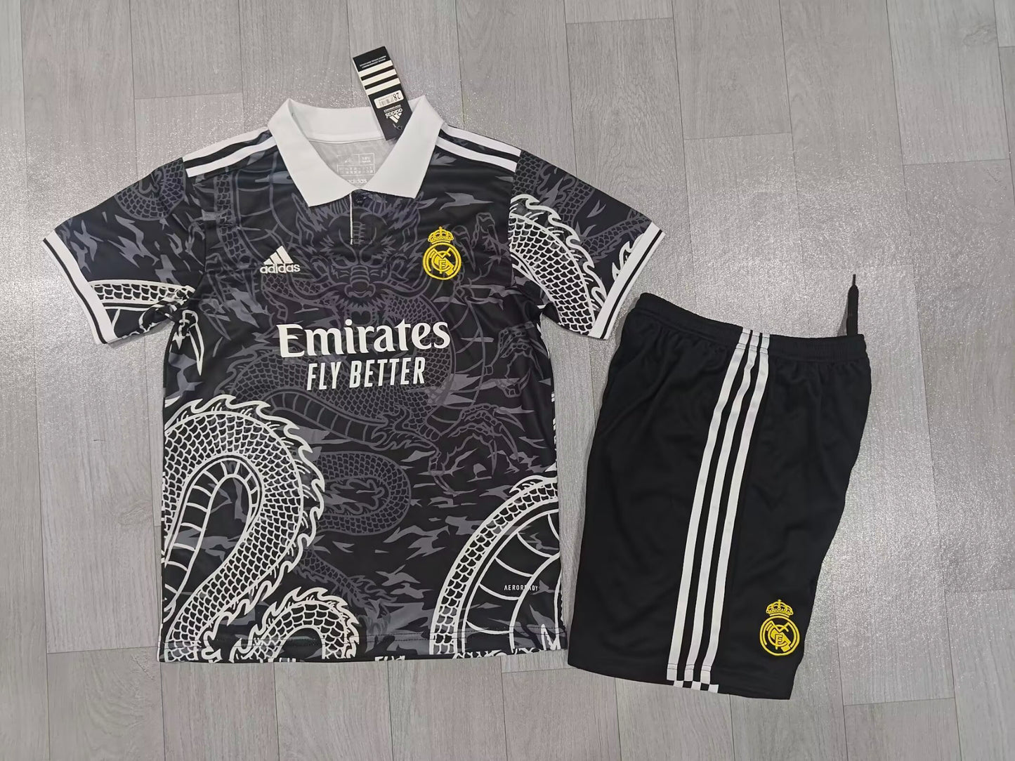 KIDS Real Madrid Black Dragon Special Edition Kit (Jersey & Shorts Set)