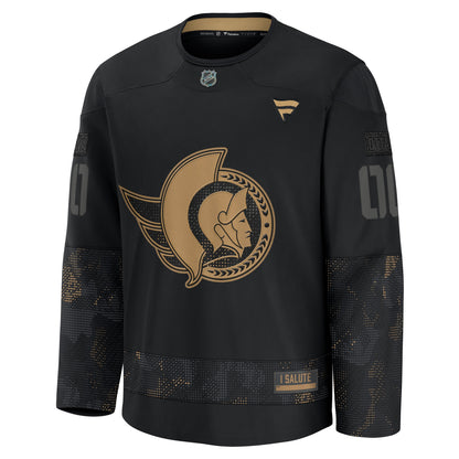 Ottawa Senators Fanatics 2024 Military Appreciation Custom Practice Jersey - Black