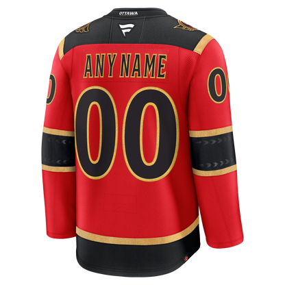 Ottawa Senators Fanatics Alternate Custom Premium Jersey - Red