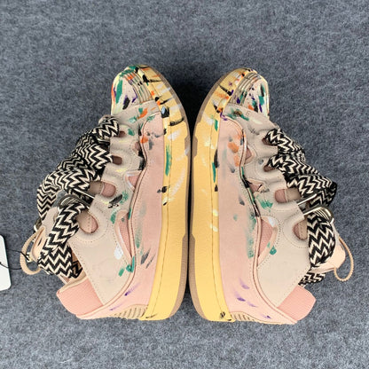 Gallery Dept. x Lanvin Curb Light Sneakers 'Paint Drip - Pale Pink'