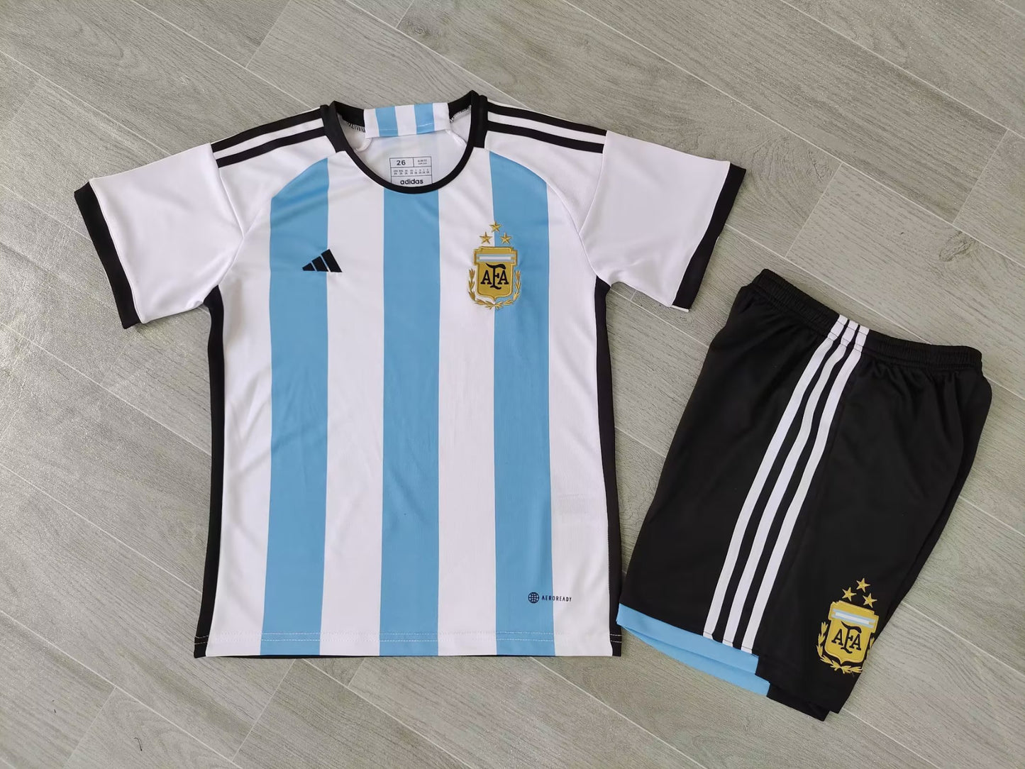 KIDS Argentina National Team 2024/25 Home Football Kit Set