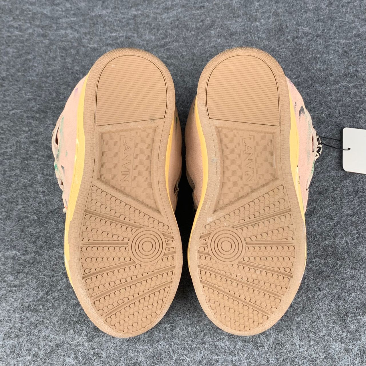 Gallery Dept. x Lanvin Curb Light Sneakers 'Paint Drip - Pale Pink'