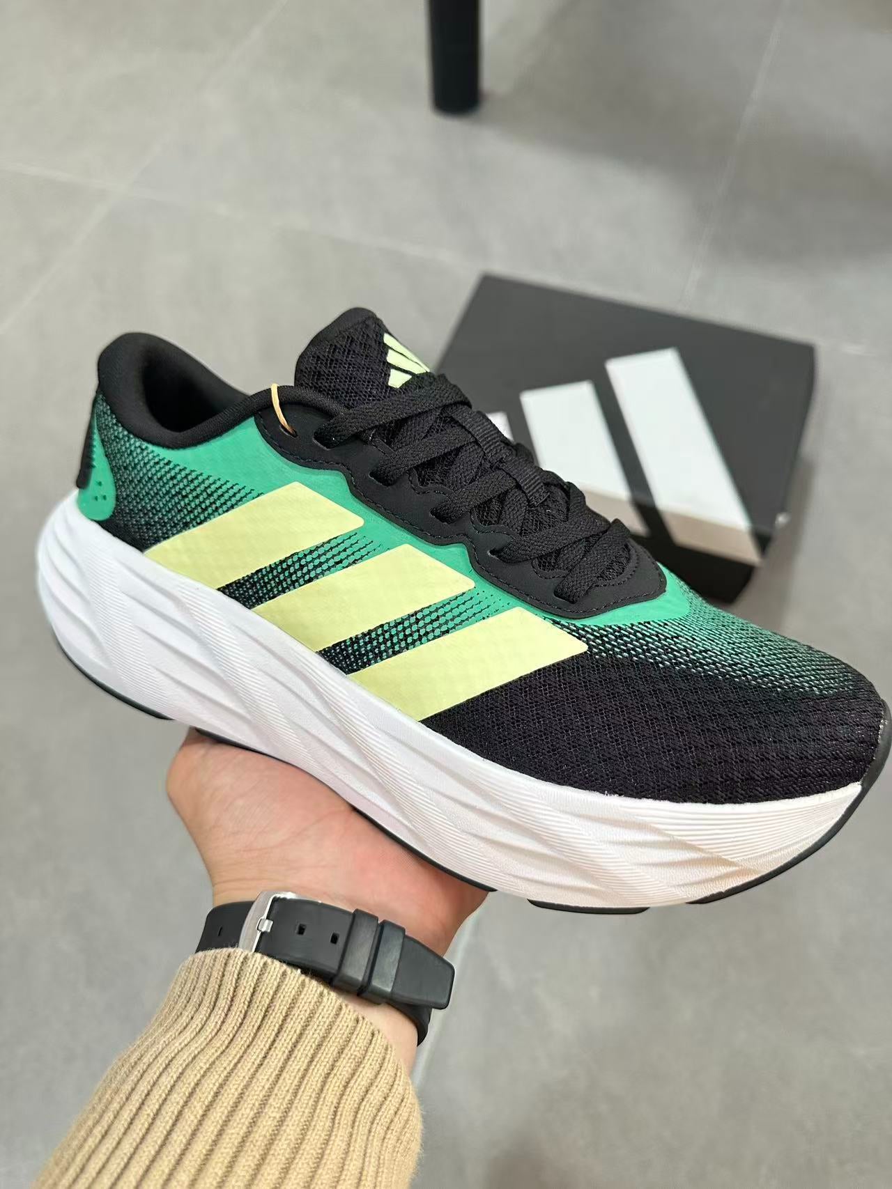 Adidas Galaxy 7 (Black / Green / Lime colorway)
