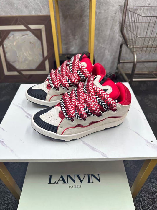 Lanvin Curb Sneakers 'Red White'
