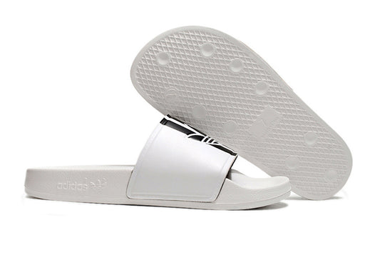 Adidas Originals Adilette White/Black Trefoil Slide Sandals GX6971
