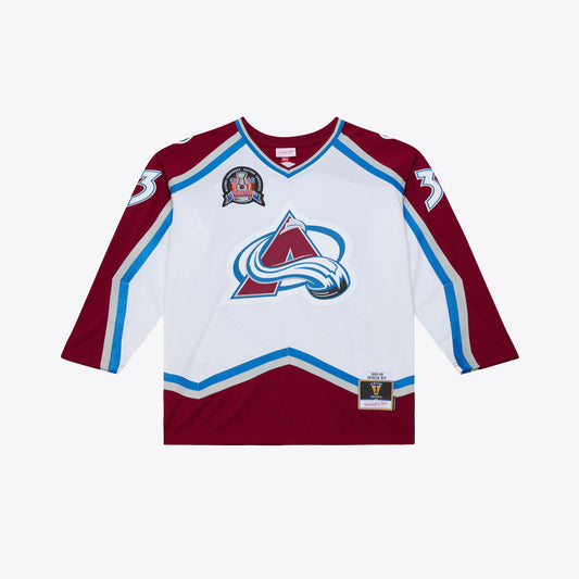 Patrick Roy Colorado Avalanche Mitchell &amp;amp; Ness 1995 Power Play Jersey - White