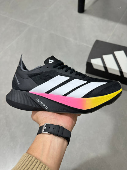 Adidas Duramo Speed (Core Black / Silver Metallic / Pink/Yellow Gradient colorway)
