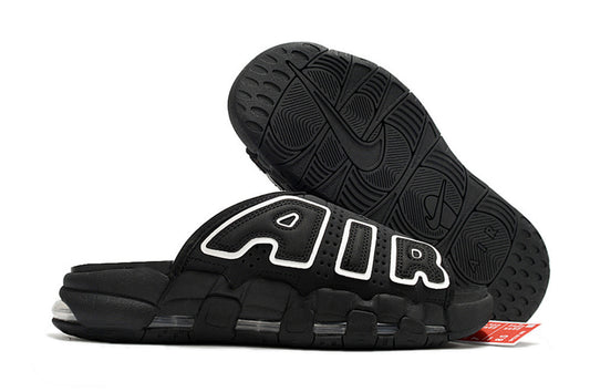 Nike Air More Uptempo Slides Black White FJ7808-002