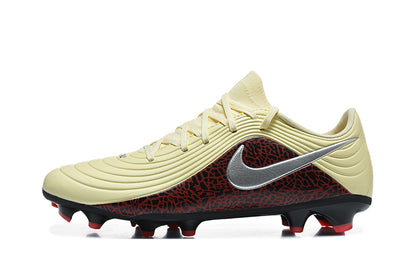 Nike Tiempo Maestro Academy FG/MG Soccer Cleats - Light Cream / Black / Red Leopard Print / Metallic Silver IO8461-100