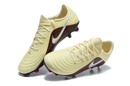 Nike Tiempo Maestro Academy FG/MG Soccer Cleats - Light Cream / Black / Red Leopard Print / Metallic Silver IO8461-100