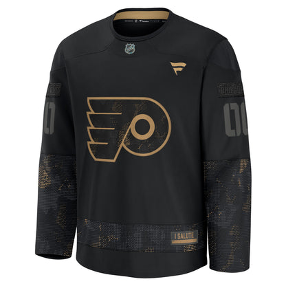 Philadelphia Flyers Fanatics 2024 Military Appreciation Custom Practice Jersey - Black