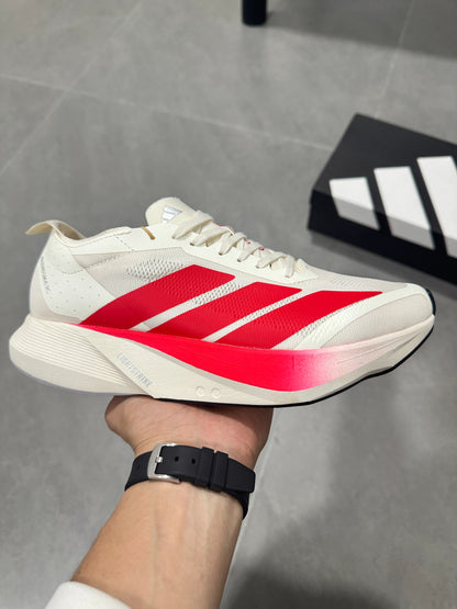 Adidas Adizero Evo SL (Off-White / Red colorway)