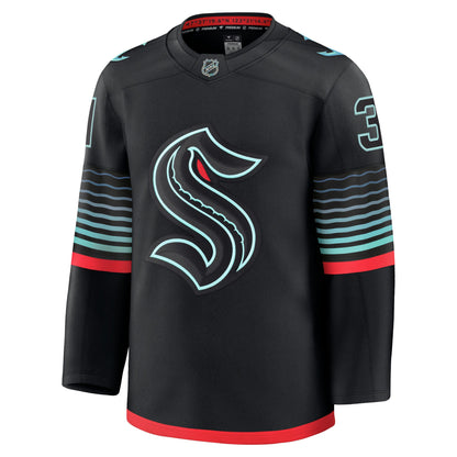 Philipp Grubauer Seattle Kraken Fanatics Alternate Premium Player Jersey - Black