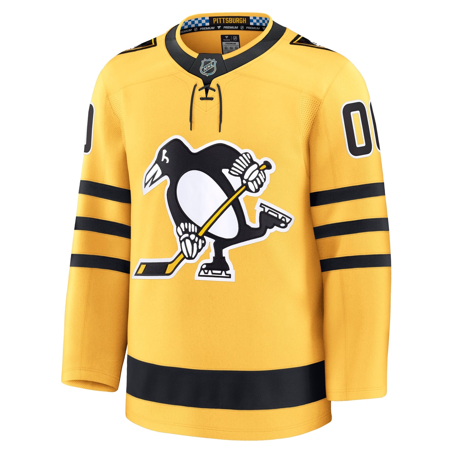 Pittsburgh Penguins Fanatics Alternate Premium Custom Jersey - Gold