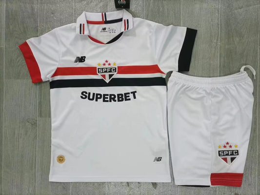 KIDS São Paulo FC 2024/25 Home Football Kit Set (Jersey + Shorts)