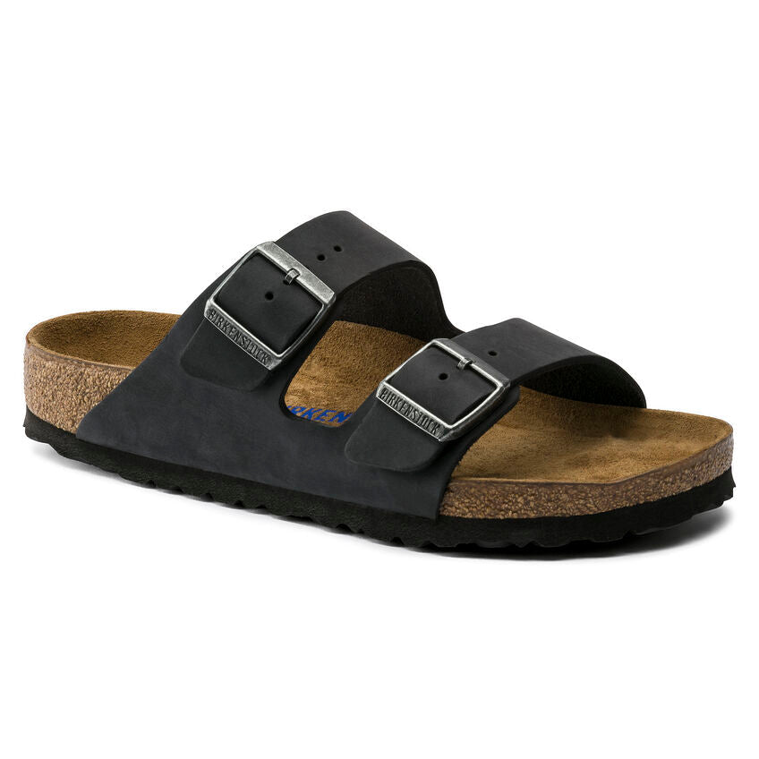 752481 Birki Arizona Oiled Black Leather SFB
