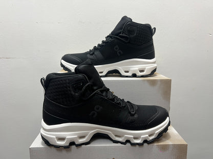 On Cloudrock Mid Waterproof Hiking Boots in Black