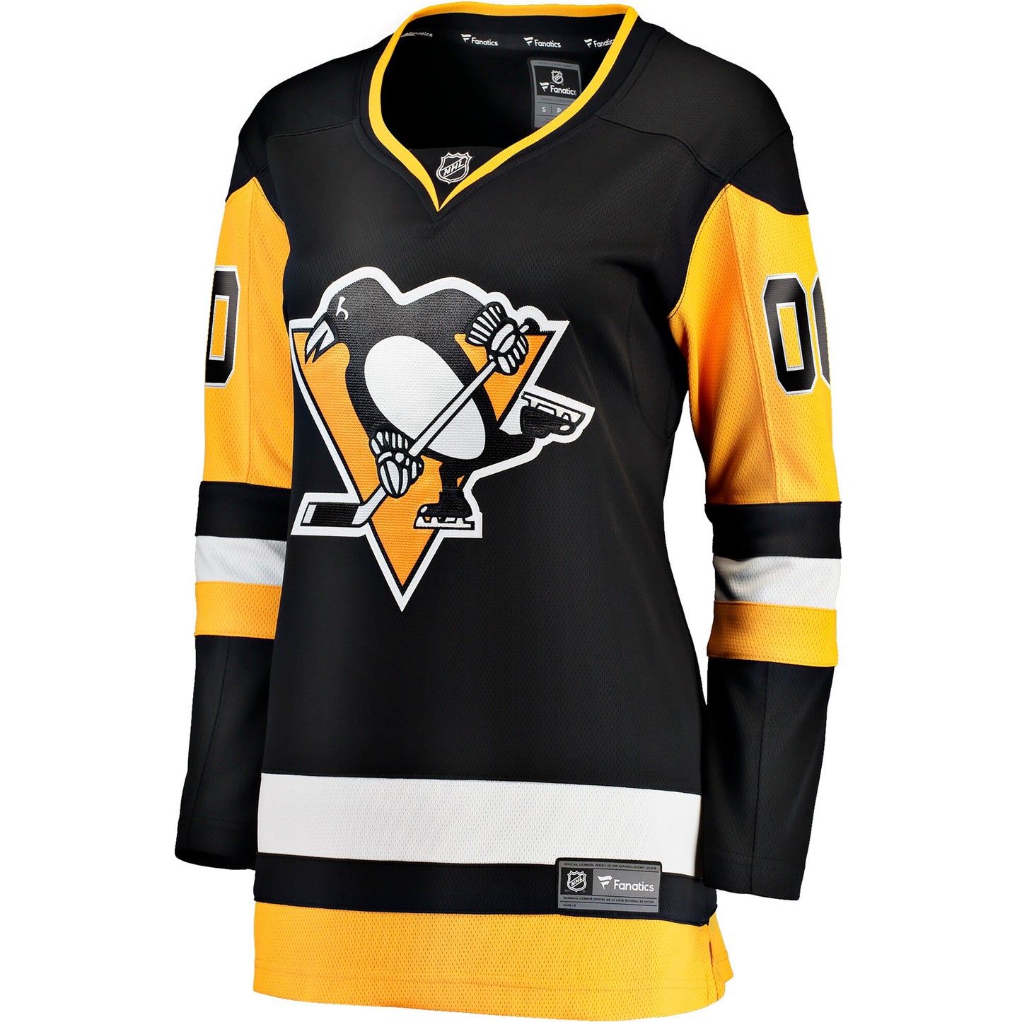 Pittsburgh Penguins Fanatics Women's Home Breakaway Custom Jersey - Black