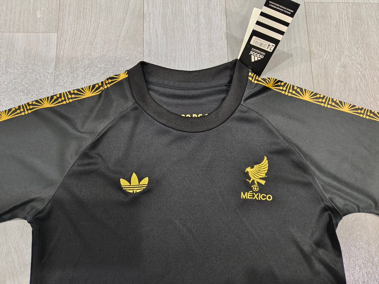KIDS Mexico National Team Black & Gold Lifestyle Kit (Jersey & Shorts Set)