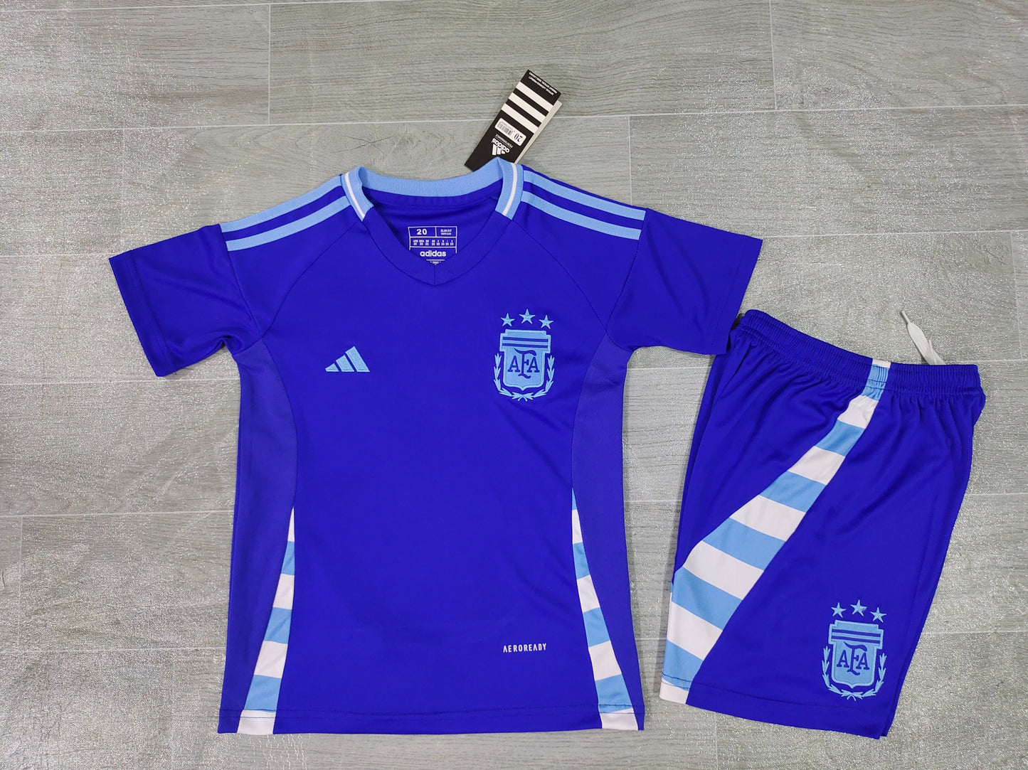 KIDS Adidas Argentina 2024/25 Away Replica Kit (Kids' Set: Jersey + Shorts)