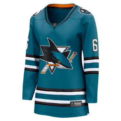 Sam Dickinson San Jose Sharks Fanatics Women's Home Breakaway Jersey - Teal