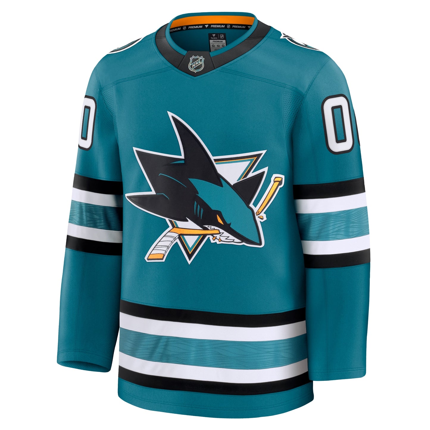 San Jose Sharks Fanatics Home Premium Custom Jersey - Teal