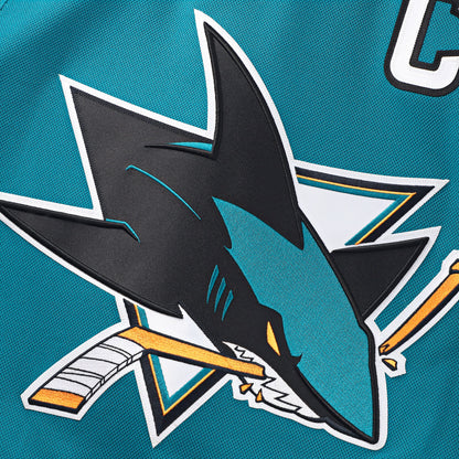 San Jose Sharks Fanatics Home Premium Custom Jersey - Teal