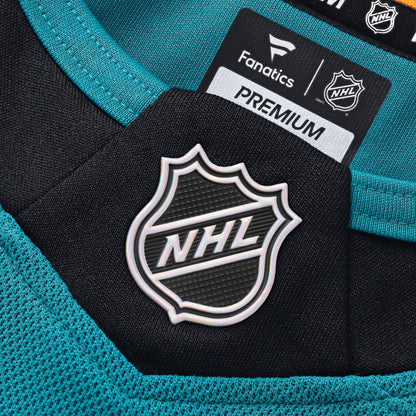 San Jose Sharks Fanatics Home Premium Custom Jersey - Teal