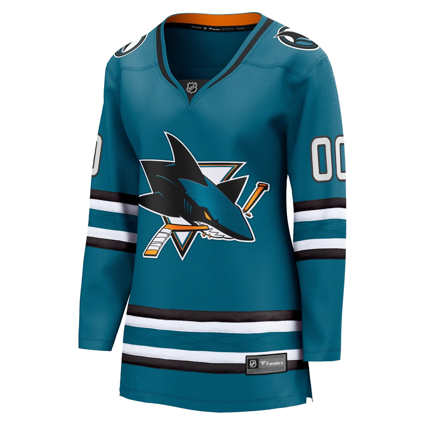 San Jose Sharks Fanatics Women's Home Breakaway Custom Jersey - Teal