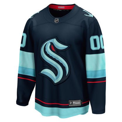 Seattle Kraken Fanatics Home Breakaway Custom Jersey - Deep Sea Blue