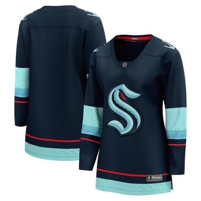 Seattle Kraken Fanatics Women's Home Breakaway Jersey - Navy