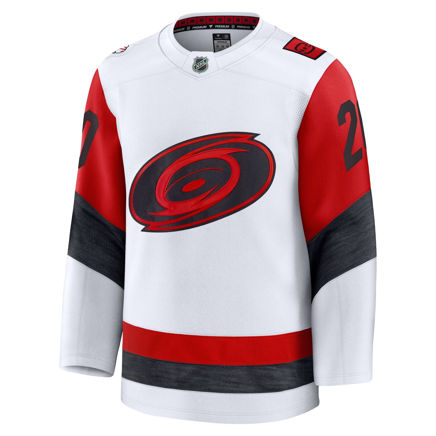 Sebastian Aho Carolina Hurricanes Fanatics Away Premium Jersey - White