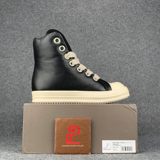 Rick Owens Luxor Jumbo Lace Padded Sneaker 'Black Milk