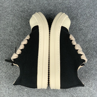 Rick Owens DRKSHDW Fogachine Cotton Megalace Low 'Black Milk'
