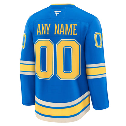St. Louis Blues Fanatics Alternate Premium Custom Jersey - Blue
