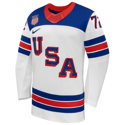 Tage Thompson US Hockey Nike 2026 Away Replica Jersey - White