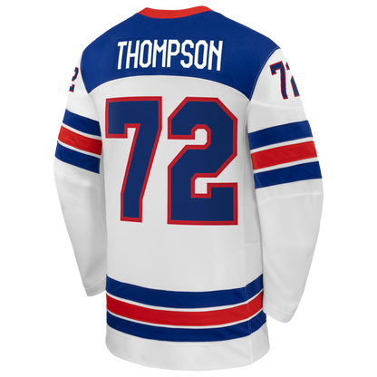 Tage Thompson US Hockey Nike 2026 Away Replica Jersey - White