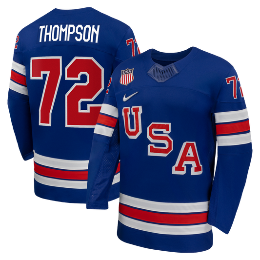 Tage Thompson US Hockey Nike 2026 Home Replica Jersey - Royal