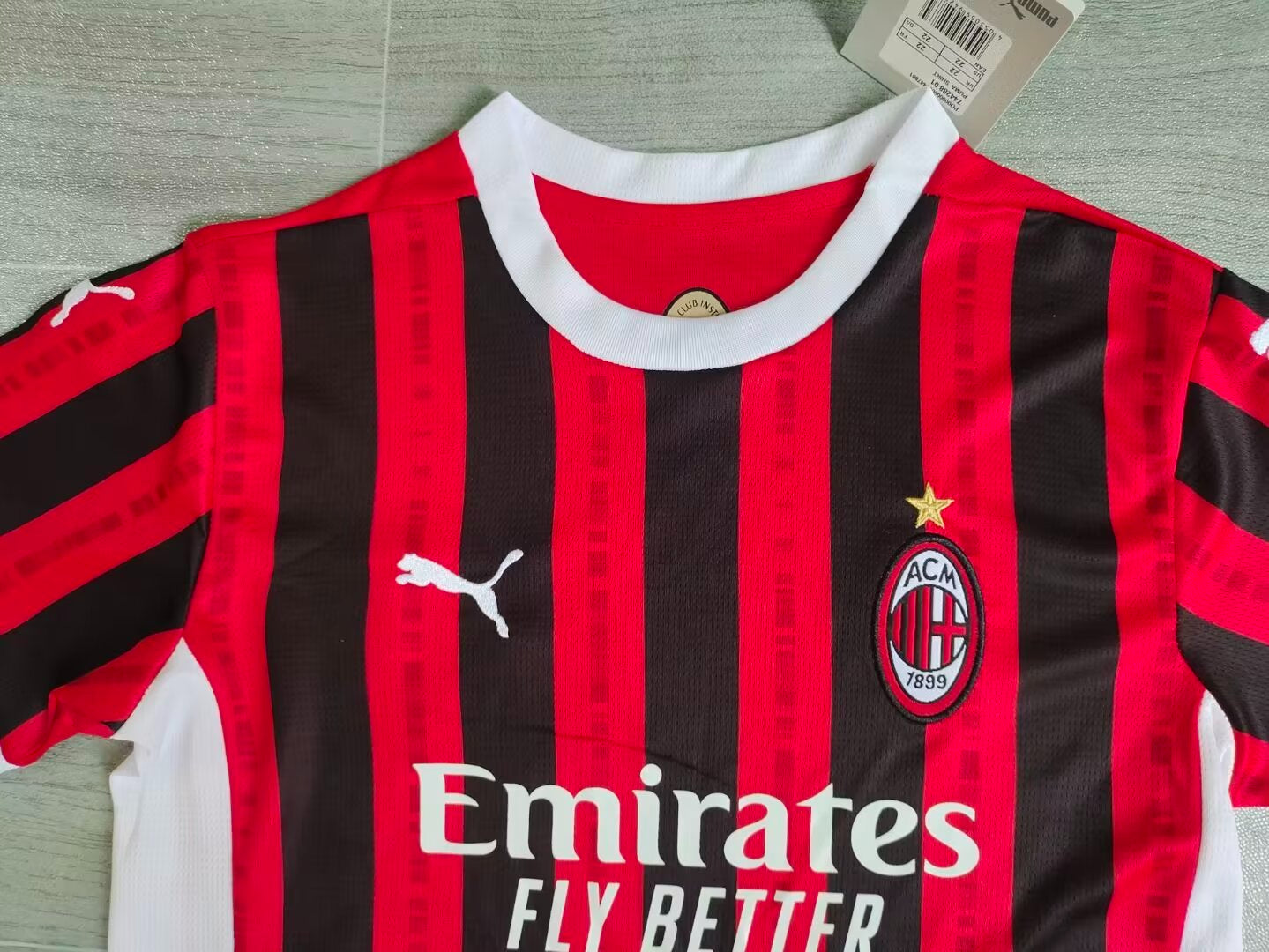 KIDS PUMA AC Milan 2024/25 Home Replica Kit (Jersey + Shorts)