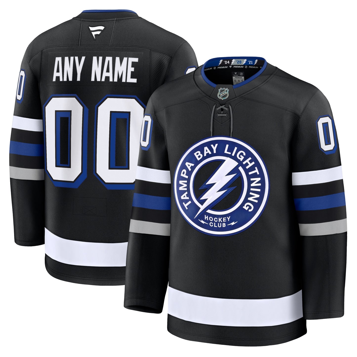 Tampa Bay Lightning Fanatics Alternate Premium Custom Jersey - Black
