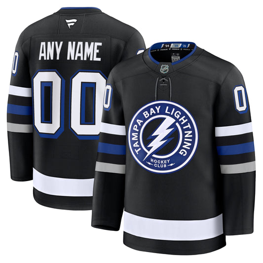 Tampa Bay Lightning Fanatics Alternate Premium Custom Jersey - Black
